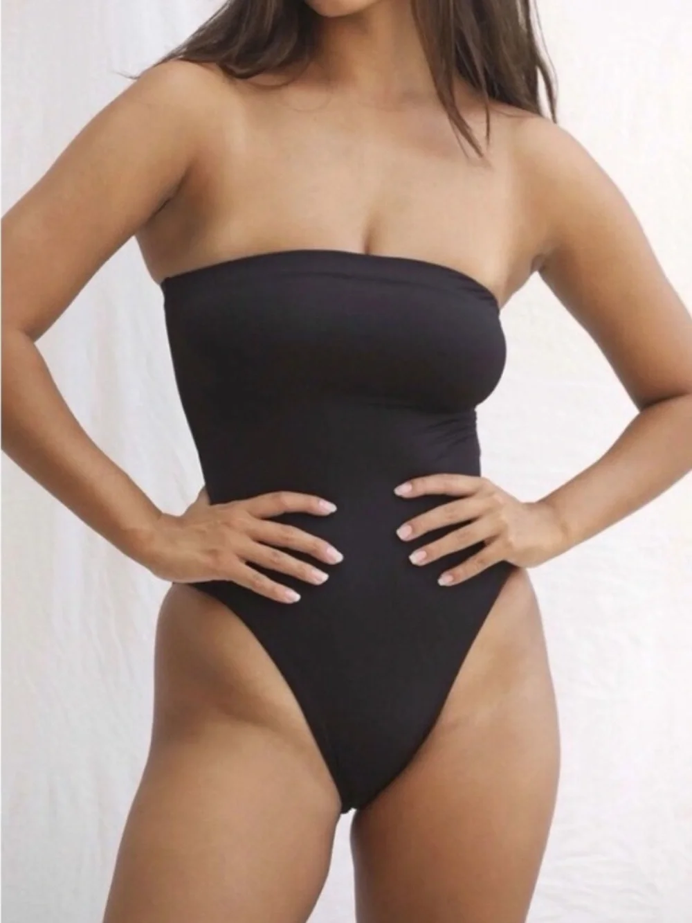 Free People x Toast signature tube one piece swimsuit size large light brown